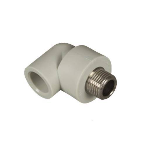 Купить угольник п/п комбинированный 25*3/4 наружная резьба серый, spk. в Иваново магазин сантехники Суперстрой