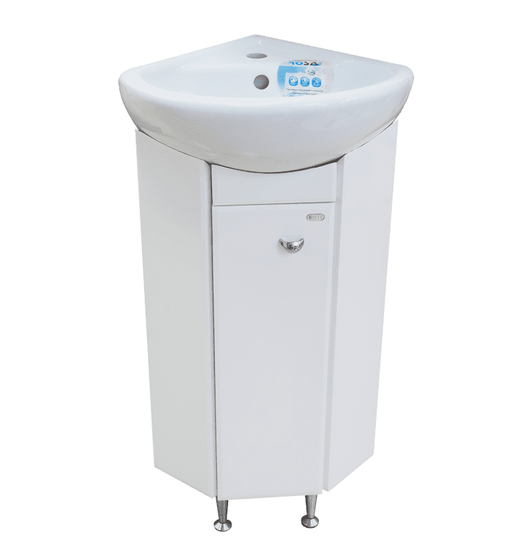 Купить тумба малютка 30х30 угловая + раковина rosa, misty. в Иваново магазин сантехники Суперстрой