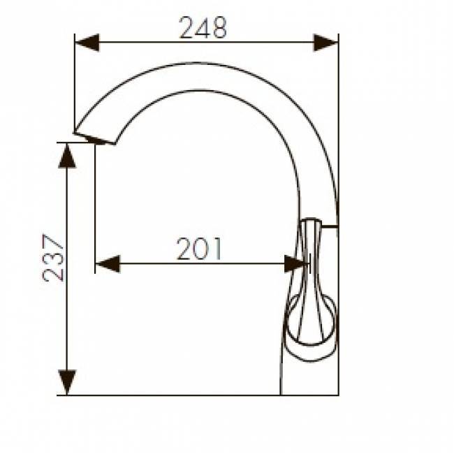 Купить смеситель comba 48033-1 кухня боковой bronze, kaiser в Иваново магазин сантехники Суперстрой