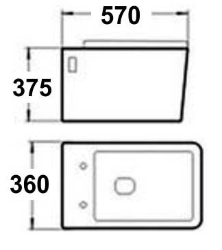 Купить унитаз подвесной mln-в2370в черный, melana. в Иваново магазин сантехники Суперстрой