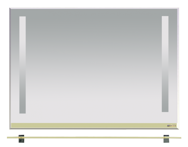 Купить зеркало джулия -105  с  полочкой 12 мм бежевое,misty. в Иваново магазин сантехники Суперстрой