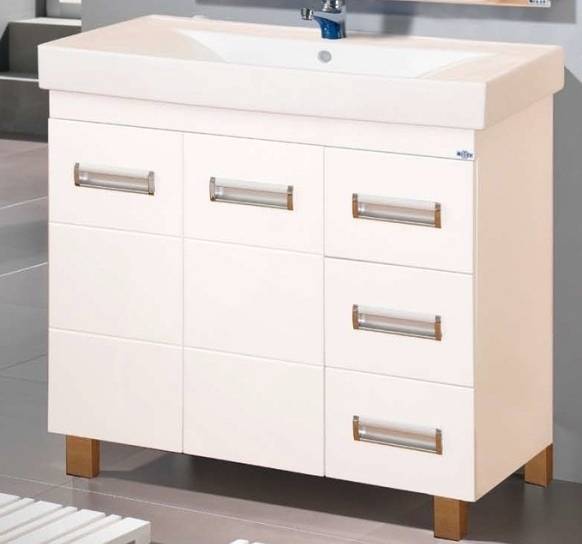 Купить тумба селена-90 прямая, 3 ящ.+ раковина, misty. в Иваново магазин сантехники Суперстрой
