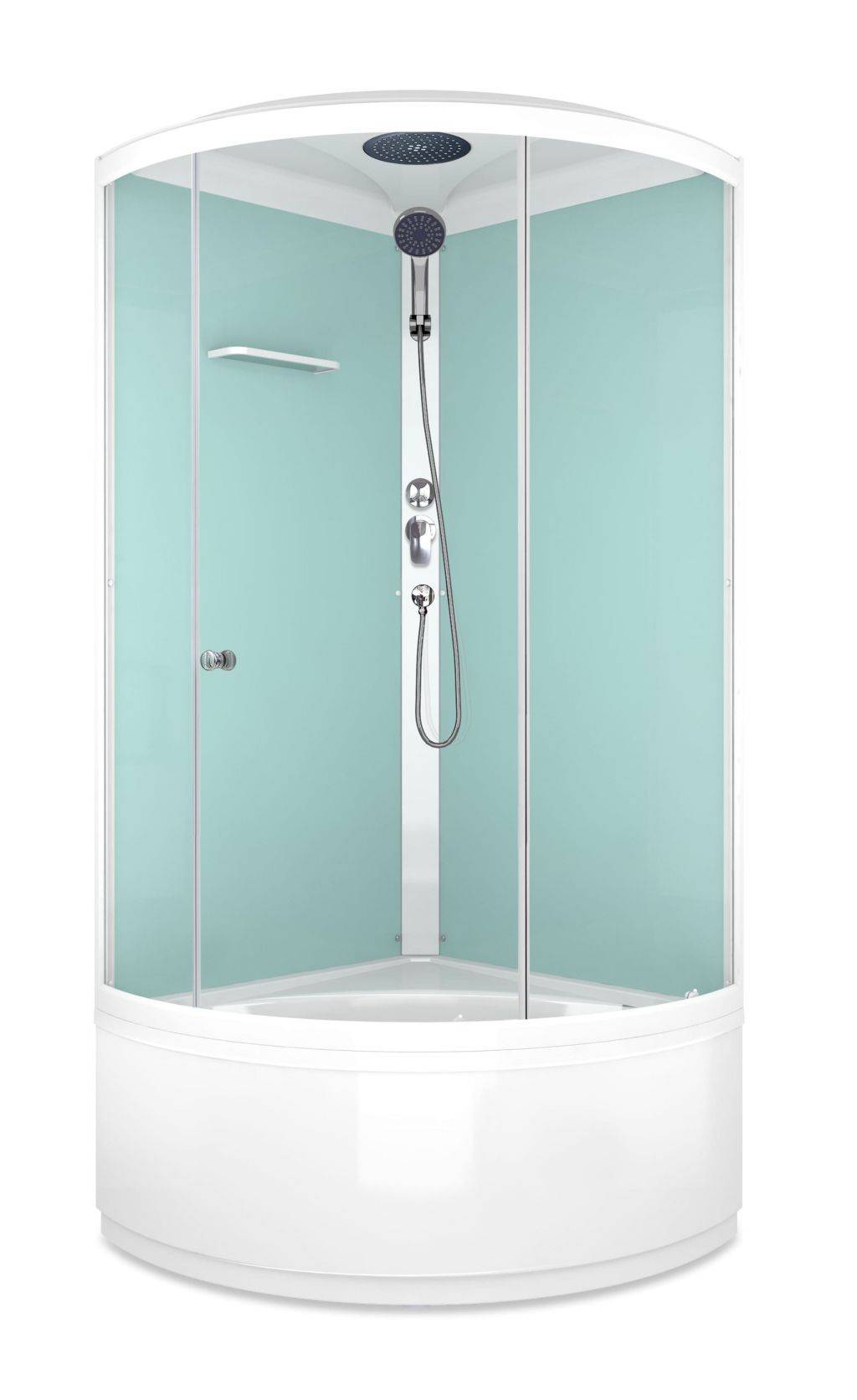 Купить душевая кабина domani spa simple high 90*90 с крышей вп пс в Иваново магазин сантехники Суперстрой