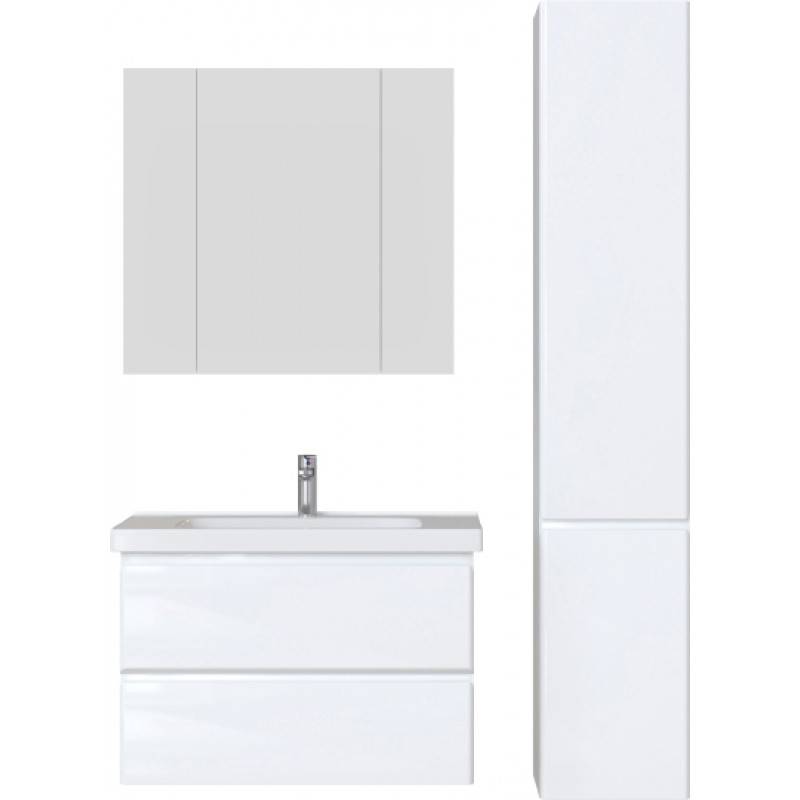 Купить шкаф-пенал arista п подвес, б/ящ., белый, sanstar в Иваново магазин сантехники Суперстрой