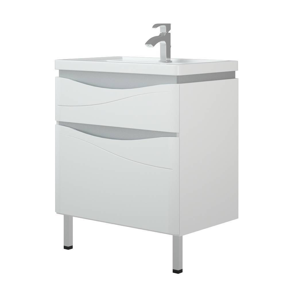 Купить тумба омахо-70 z2 белый/металл+раковина сомо , corozo. в Иваново магазин сантехники Суперстрой