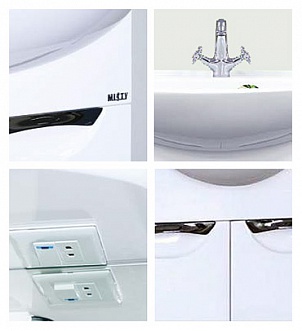 Купить тумба ева- 60 прямая + раковина (комплект),misty в Иваново магазин сантехники Суперстрой