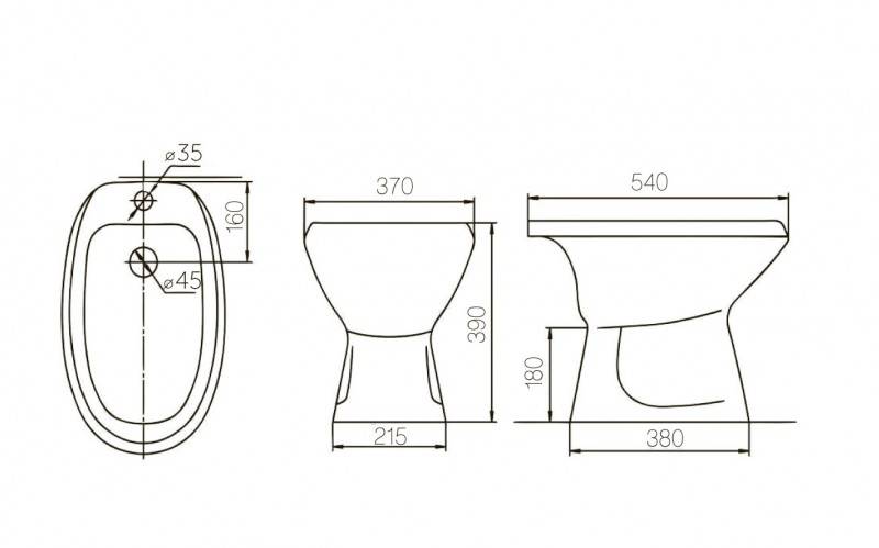 Купить биде люкс белый, rosa (киров). в Иваново магазин сантехники Суперстрой