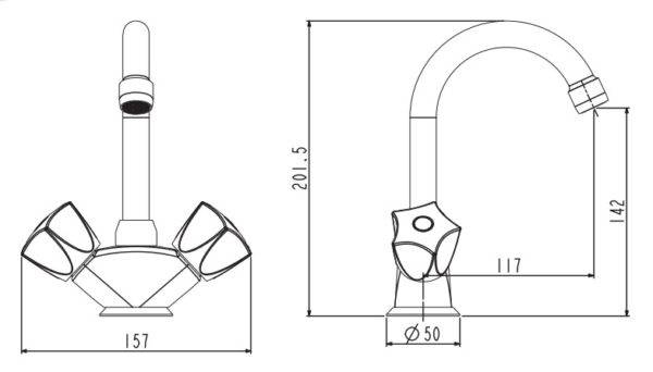 Купить смеситель  для раковины  moscow  ms26, esco. в Иваново магазин сантехники Суперстрой