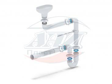 Купить сифон dr5015  1/12 " прямоточный c разрывом струи, ани. в Иваново магазин сантехники Суперстрой