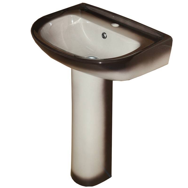 Купить раковина на пьедестале ресса черная, киров(rosa). в Иваново магазин сантехники Суперстрой