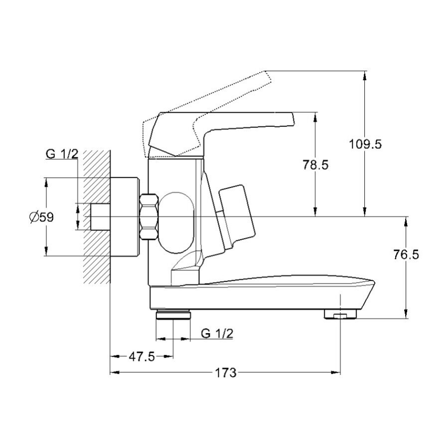 Купить смеситель для ванны с душем lef3-a232, g-lauf. в Иваново магазин сантехники Суперстрой