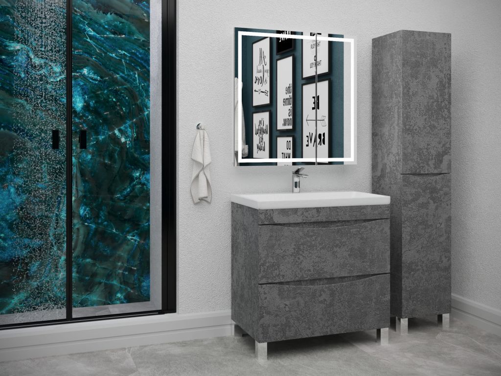 Купить пенал урсула-35l бетон грей ,stella polar. в Иваново магазин сантехники Суперстрой