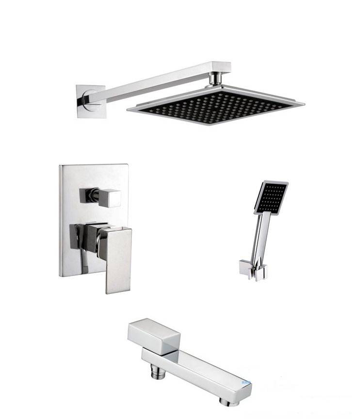 Купить смеситель sonat 34677 скрытый монтаж с изливом, верхним и нижним душем,kaiser в Иваново магазин сантехники Суперстрой