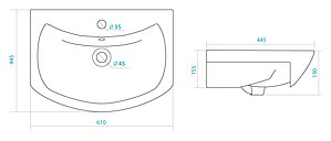 Купить тумба балтика - 60  прямая, белая, misty. в Иваново магазин сантехники Суперстрой