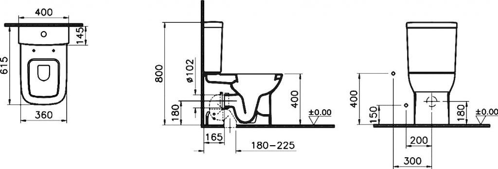 Купить компакт-унитаз s-20 (9800в003-7204) пристенный бачок, сиденье м/л,vitra. в Иваново магазин сантехники Суперстрой