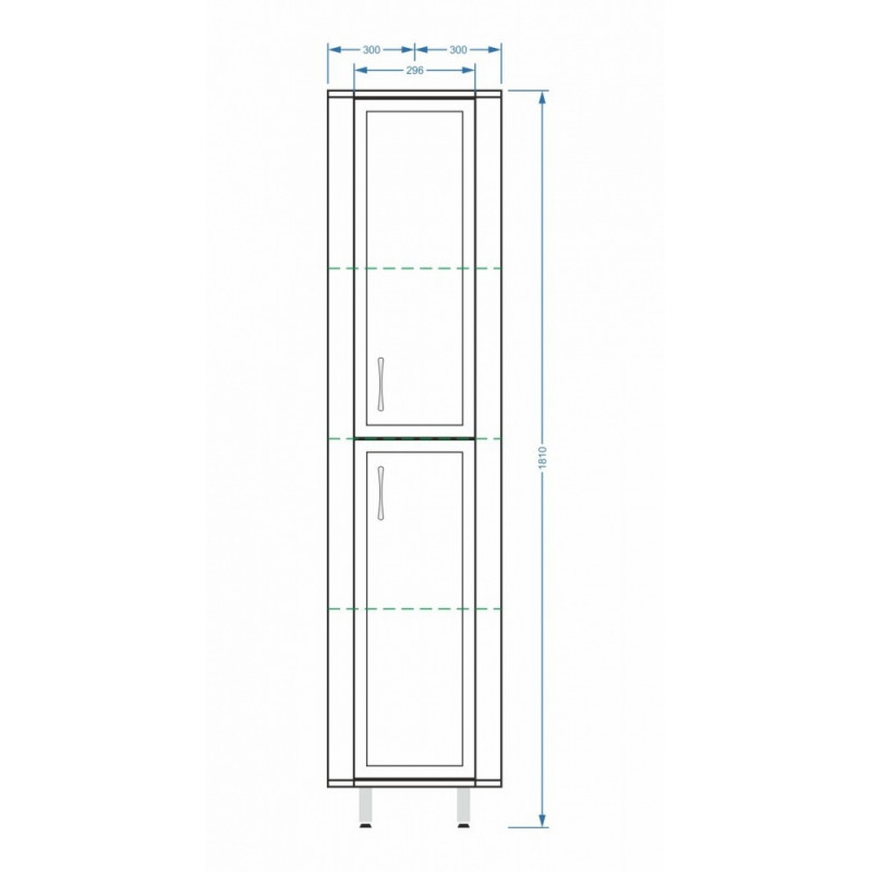 Купить пенал угловой концепт-30 белый, stella polar. в Иваново магазин сантехники Суперстрой