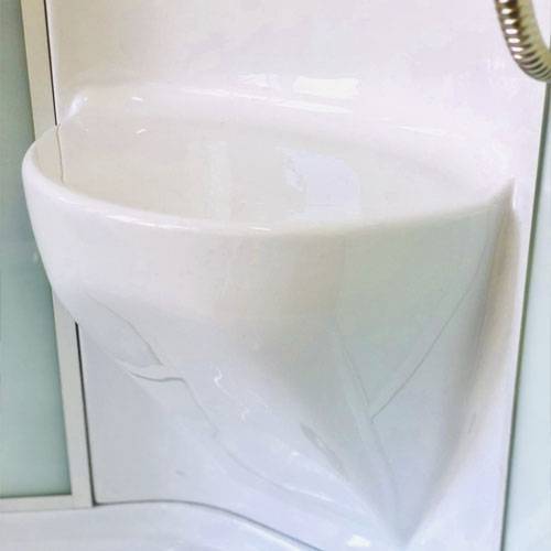 Купить душевая кабина royal rb 100hk6-wt-ch,100*100*217,нп пс,белая задняя стенка в Иваново магазин сантехники Суперстрой