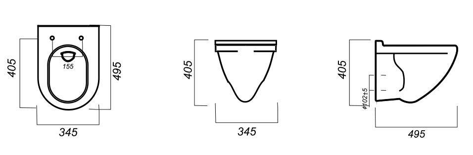 Купить унитаз attica luxe sl подвесной с сидением, микролифт, sanita. в Иваново магазин сантехники Суперстрой