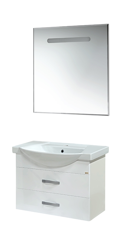 Купить тумба монро-75 подвесная 2 ящ.+раковина, мисти. в Иваново магазин сантехники Суперстрой