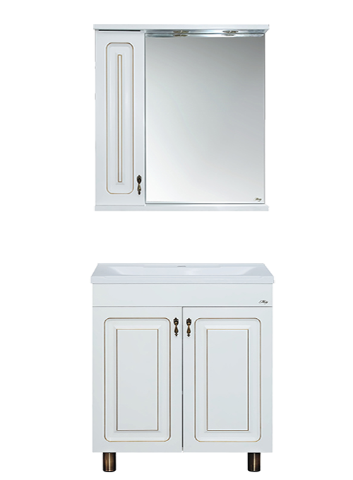 Купить тумба вояж - 70 прямая белая патина , misty. в Иваново магазин сантехники Суперстрой