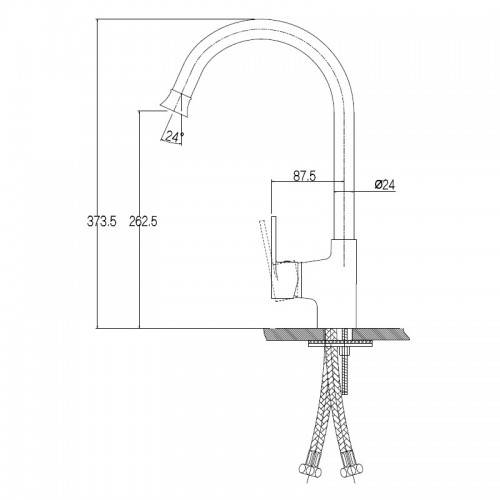Купить смеситель guss 68044 для кухни,kaiser в Иваново магазин сантехники Суперстрой