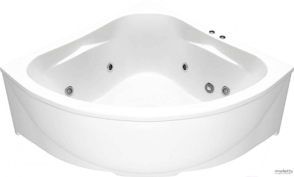Купить ванна акриловая империал 1500*1500 с экраном гидромассажем, bas. в Иваново магазин сантехники Суперстрой