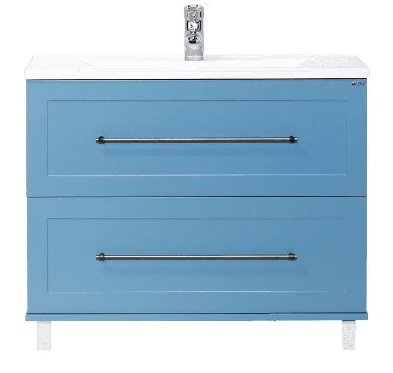Купить тумба марта-100 голубая матовая + рак. evva-100 d,misty. в Иваново магазин сантехники Суперстрой