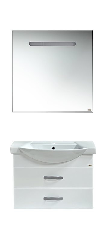 Купить тумба монро-75 подвесная 2 ящ.+раковина, мисти. в Иваново магазин сантехники Суперстрой