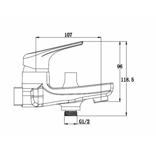Купить смеситель clever 76022  ванна с душе,kaiser в Иваново магазин сантехники Суперстрой