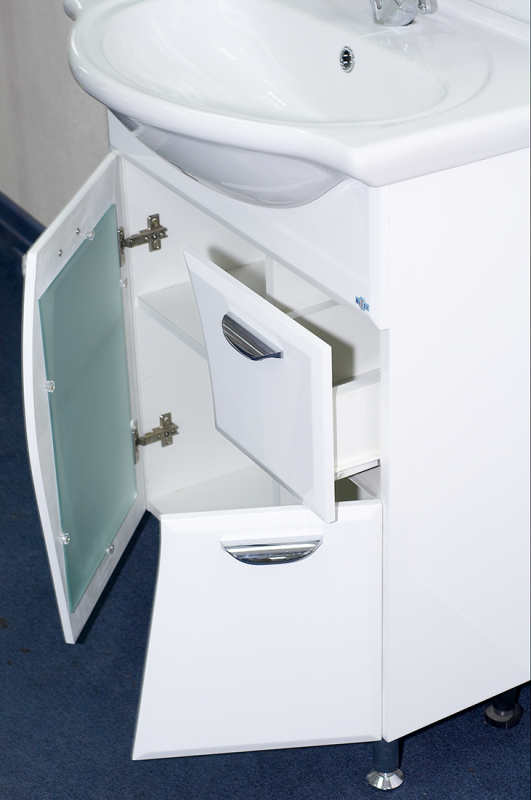 Купить тумба антик - 55, с 1-им ящиком (стекло), misty. в Иваново магазин сантехники Суперстрой