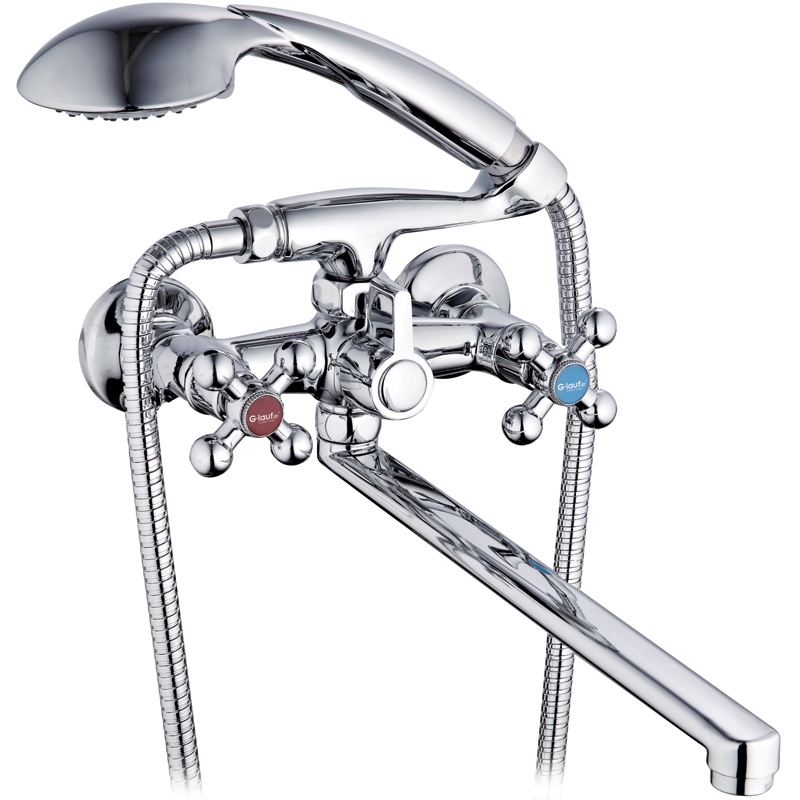 Купить смеситель для ванны с душем qml7-b827,g-lauf. в Иваново магазин сантехники Суперстрой