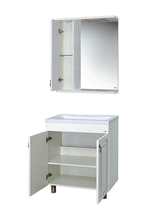 Купить тумба вояж - 70 прямая белая патина , misty. в Иваново магазин сантехники Суперстрой