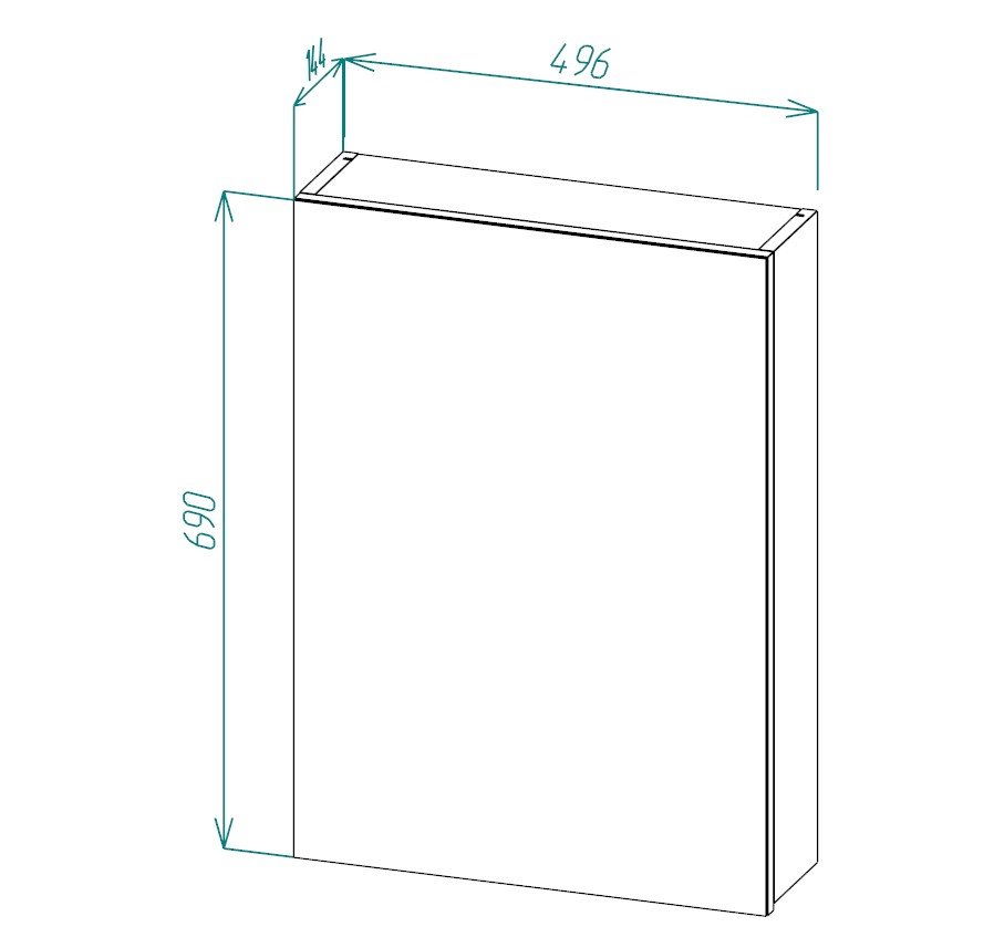 Купить зеркальный шкаф 50, без подсветки с полками, sanstar. в Иваново магазин сантехники Суперстрой