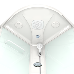 Купить душевая кабина domani spa delight 99high 90*90 вп пс белая задняя стенка,электрика в Иваново магазин сантехники Суперстрой