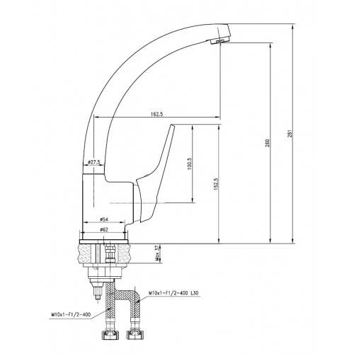 Купить смеситель для кухни douglas 12055,kaiser в Иваново магазин сантехники Суперстрой