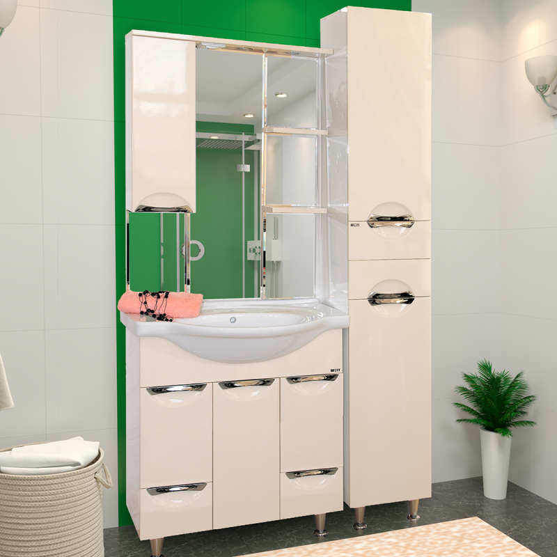 Купить пенал  жасмин - 31 прав. беж+ б/к, misty. в Иваново магазин сантехники Суперстрой