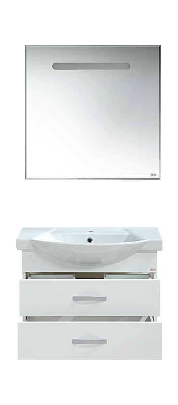 Купить тумба монро-75 подвесная 2 ящ.+раковина, мисти. в Иваново магазин сантехники Суперстрой