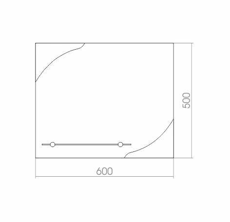 Купить зеркало лотос 600*500мм с полкой, гк серебряные зеркала. в Иваново магазин сантехники Суперстрой