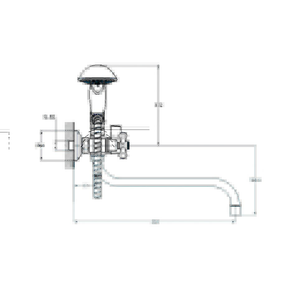 Купить смеситель для ванны с душем qml7-a856, g-lauf. в Иваново магазин сантехники Суперстрой