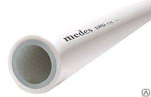 Купить труба pn25 4м 90*15  стекловолок бел, medes. в Иваново магазин сантехники Суперстрой