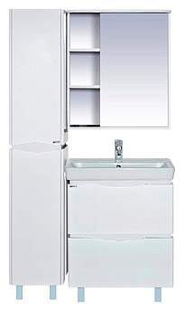 Купить зеркало-шкаф венера - 70  правый со светом белое,misty. в Иваново магазин сантехники Суперстрой