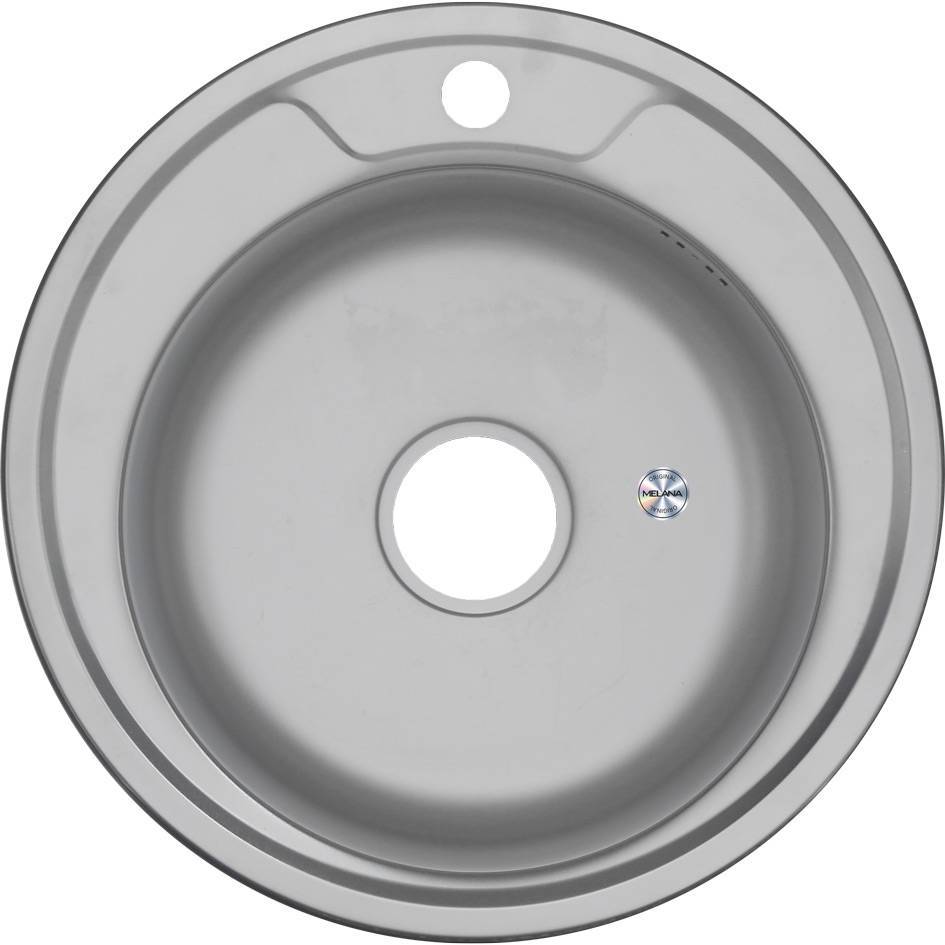 Купить мойка врезная 490 (0,8мм) матовая, melana. в Иваново магазин сантехники Суперстрой