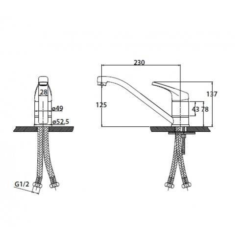Купить смеситель county 66233-1 кухня ф40 sandbeige,kaiser в Иваново магазин сантехники Суперстрой