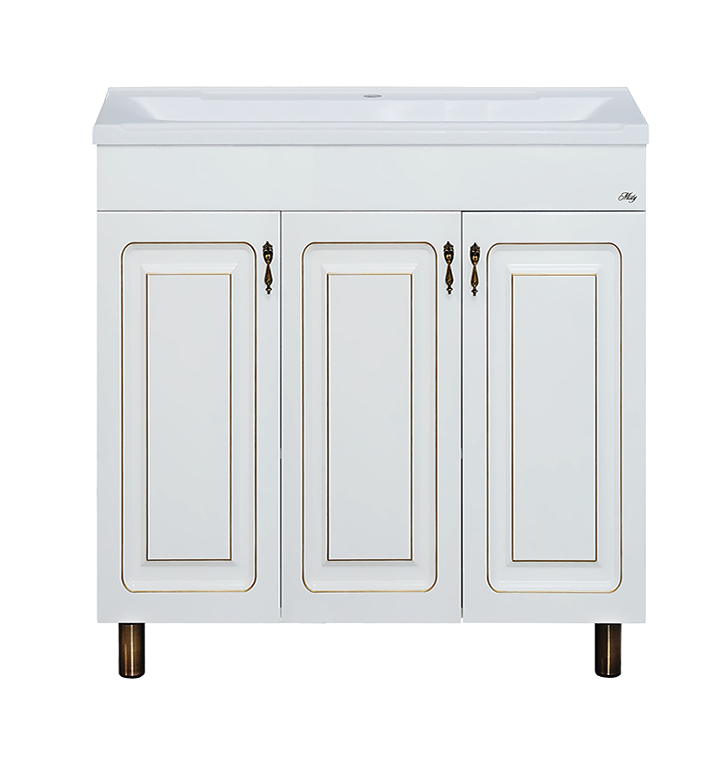 Купить тумба вояж - 80 прямая белая патина, misty. в Иваново магазин сантехники Суперстрой