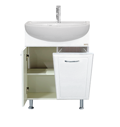 Купить тумба гретта - 60 прямая + б/к , misty. в Иваново магазин сантехники Суперстрой