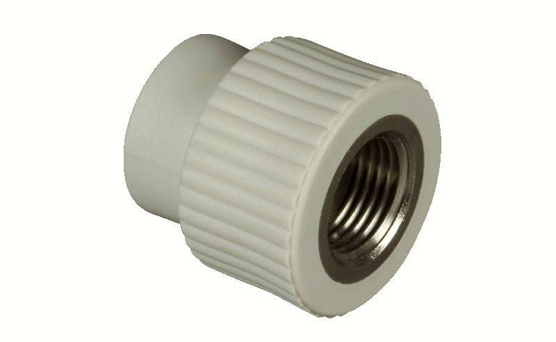 Купить муфта п/п комбинированная 50*11/2 вн резьба серая, spk. в Иваново магазин сантехники Суперстрой