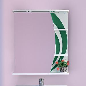 Купить зеркало - шкаф каролина - 60   лев. (свет) зеленое (стекло),misty. в Иваново магазин сантехники Суперстрой