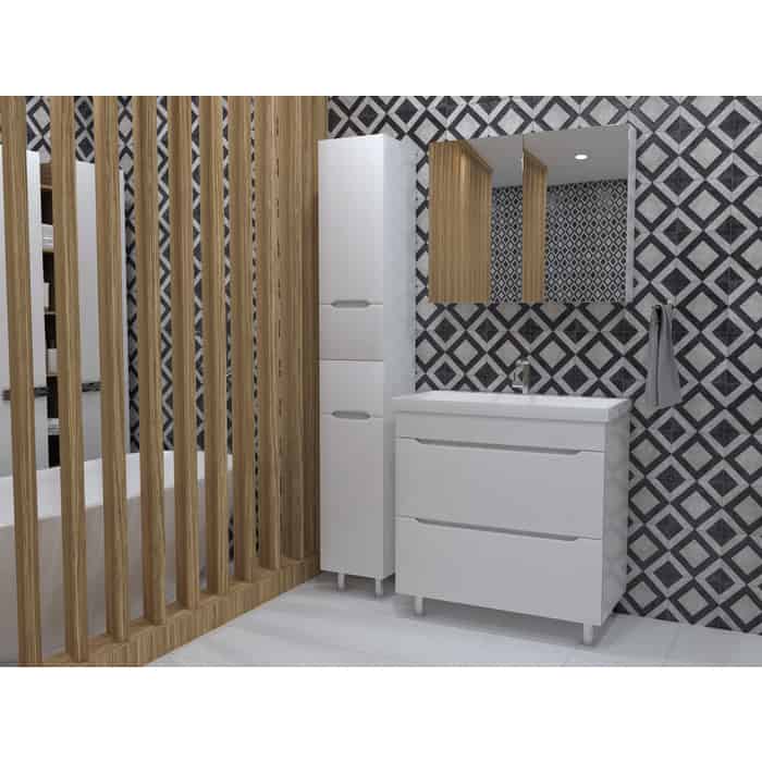 Купить тумба рианна-70 бел 2ящ+ раковина  слим,stella polar. в Иваново магазин сантехники Суперстрой