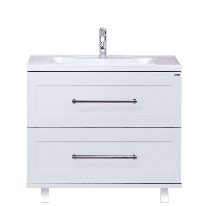 Купить тумба марта-100 напольная белая + рак. evva-100 , misty. в Иваново магазин сантехники Суперстрой