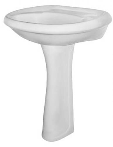 Купить раковина на пьедестале воротынск крап на белом, без отверстия, воротынск. в Иваново магазин сантехники Суперстрой